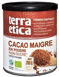 Kakao niskotłuszczowe w proszku  BIO 280 g - TERRA ETICA*