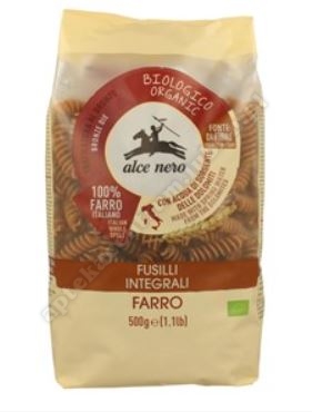 Makaron orkiszowy razowy fusilli BIO 500g ALCE NERO*