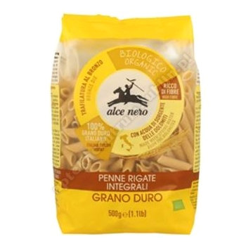 Makaron semolinowy razowy penne BIO 500g ALCE NERO*
