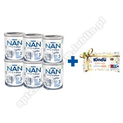 Zestaw Nestle NAN Optipro Plus 3 HM-O 6x800g+chusteczki Kindi GRATIS