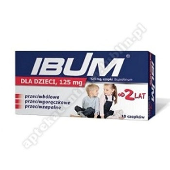 Ibum dla dzieci czop.doodbyt. 0,125g 10czo