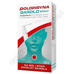 Polopiryna Gardło Spray aer.15 ml.+5 pastylek fiorda czarna porzeczka Gratis !