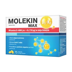 Molekin D3 + K2 Max w oleju lnianym kaps. 75 kaps *