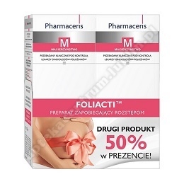 Pharmaceris M Foliacti Krem przeciw rozstępom do ciała dla kobiet w ciąży, 150 ml + 150 ml