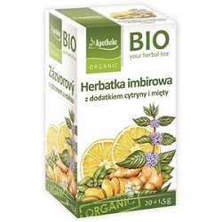 Herbatka imbirowa (cytryna i mięta) Bio 30g (20x1,5g) Apotheke*